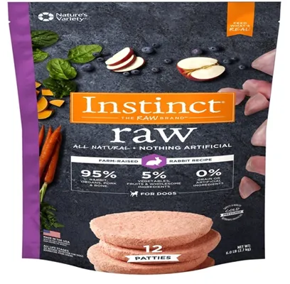 Nv Raw Freeze Rabbit 8 Oz Patties 6 Lbs