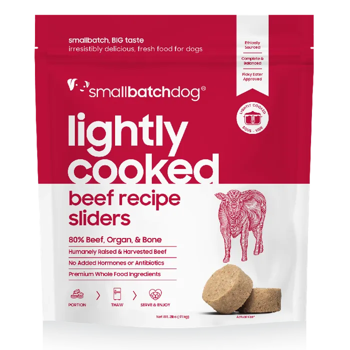 Small Batch Dog Lightly Cooked Frozen Beef 2 Lb