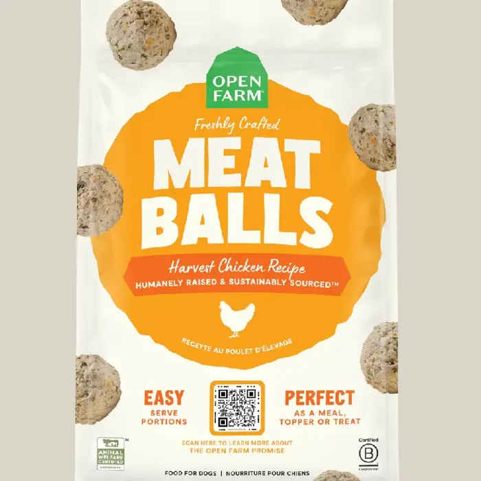 Open Farm Frozen Meatballs Chicken 14oz