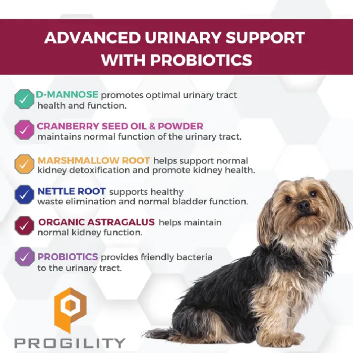 Progility Dog Mini Urinary Support Small Medium Breed Chews 60ct 4oz