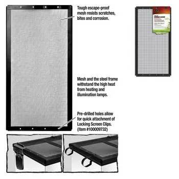 Zilla Screen Cover 20"x10" 10 Gallon-black