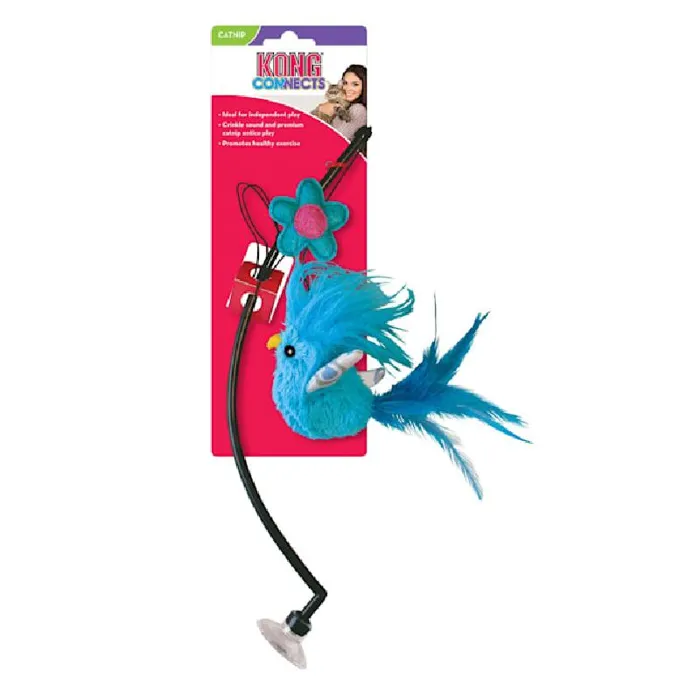 Kong Cat Toy W/suction Cup Catnip Teaser Bird