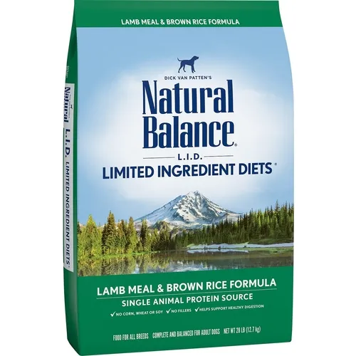 Lid Lamb Meal & Brown Rice Dry Dog Food 14-lb