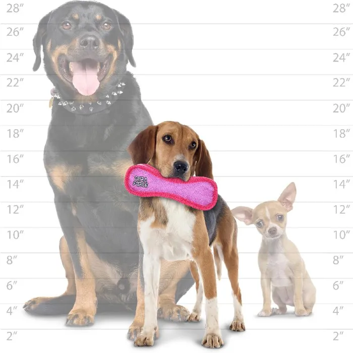 VIP Tuffy Jr. DuraForce Bone Tiger Pink