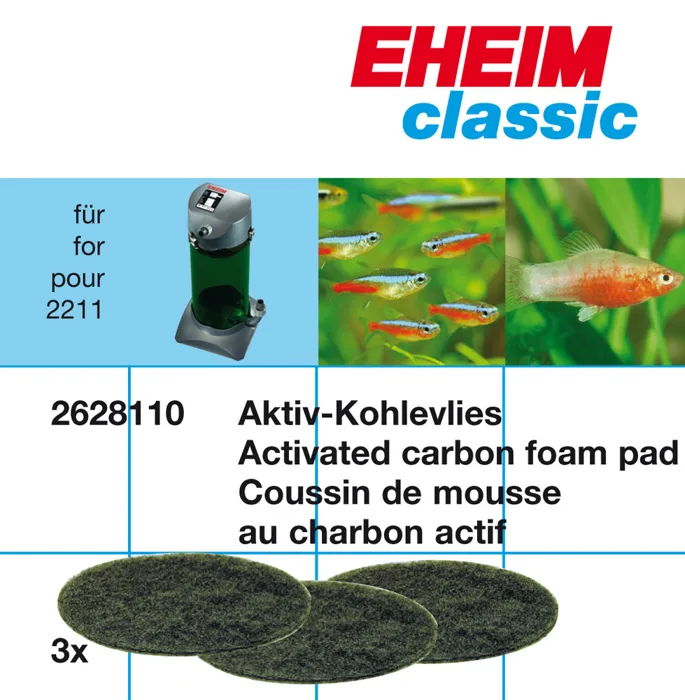 Ehiem Media 2211 Carbon Pads 3 Pc
