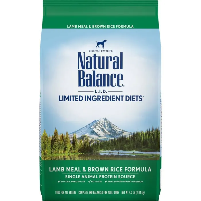Lid Lamb Meal & Brown Rice Dry Dog Food 14-lb