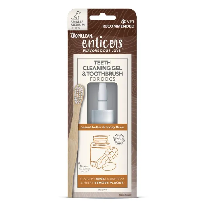 Tropiclean Enticers Gel Kit Peanut Honey Sm/md Dog