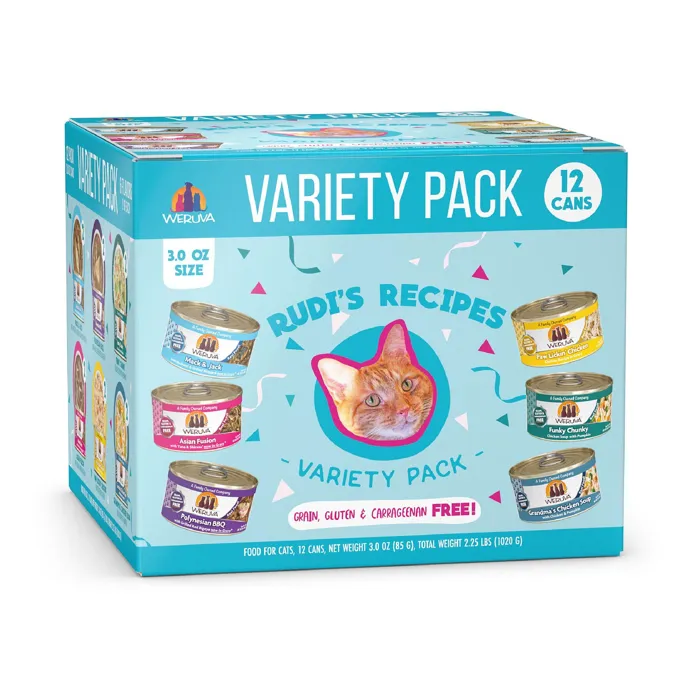 Weruva Cat Rudi Recipe Variety Pack 12pk/3oz