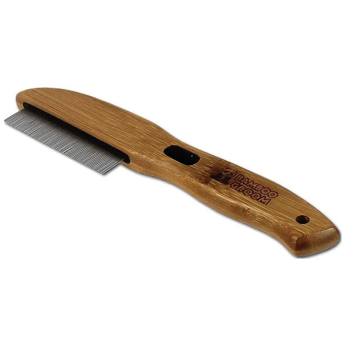 Bamboo Flea Comb Rotating Pins Bamboo 77 Pins