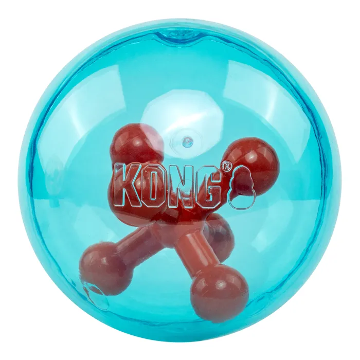 KONG Jumbler Jacks Ball assorted blue and red front view