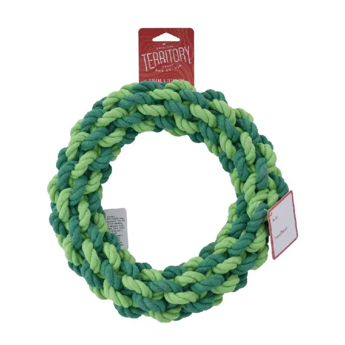 Territory Holiday Dog Toy Wreath Braided Rope