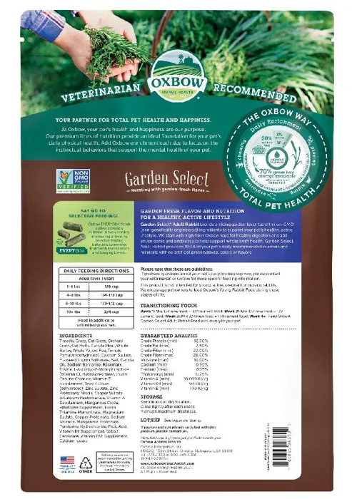 Oxbow Garden Select Adult Rabbit 8#