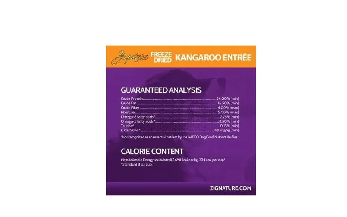 Zignature FD Kangaroo Entree 4oz