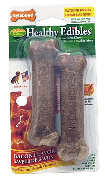 Edibles Bacon Ed Bone Dog Trt Petite 2-pack