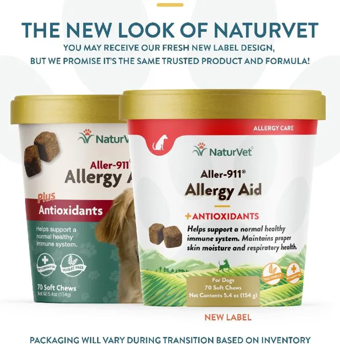 NaturVet Dog Allegy Aid Soft Chews 70ct