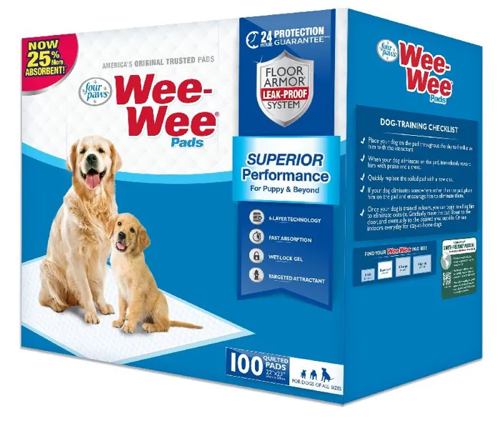 Four Paws Wee Wee Pads 100pk Box