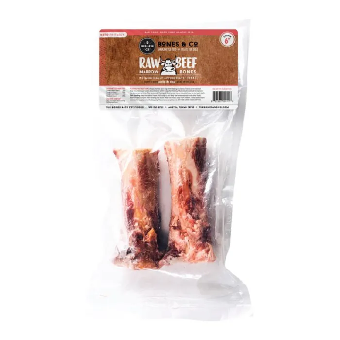 Bones & Co. Frozen Beef Bones 6" 2pk