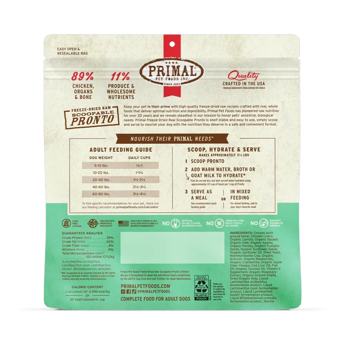 Primal FD Dog Pronto Chicken 7oz
