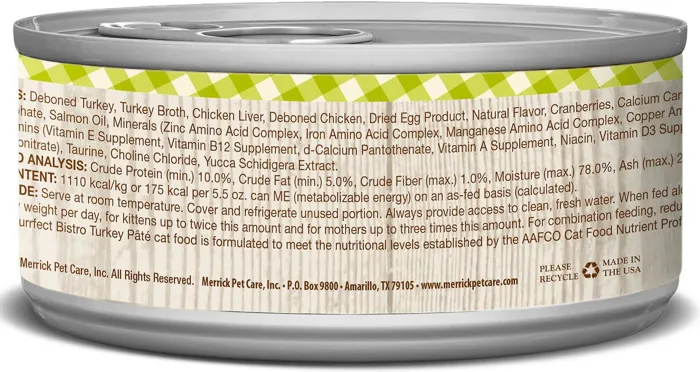 Purrfect Bistro Gf Trky Pate Canned Cat Food 3-oz