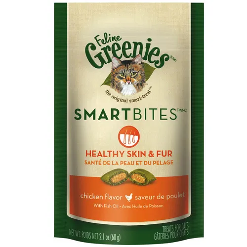 Smartbites Skin Fur Cat Treats Chkn - 2.1-oz Pouch