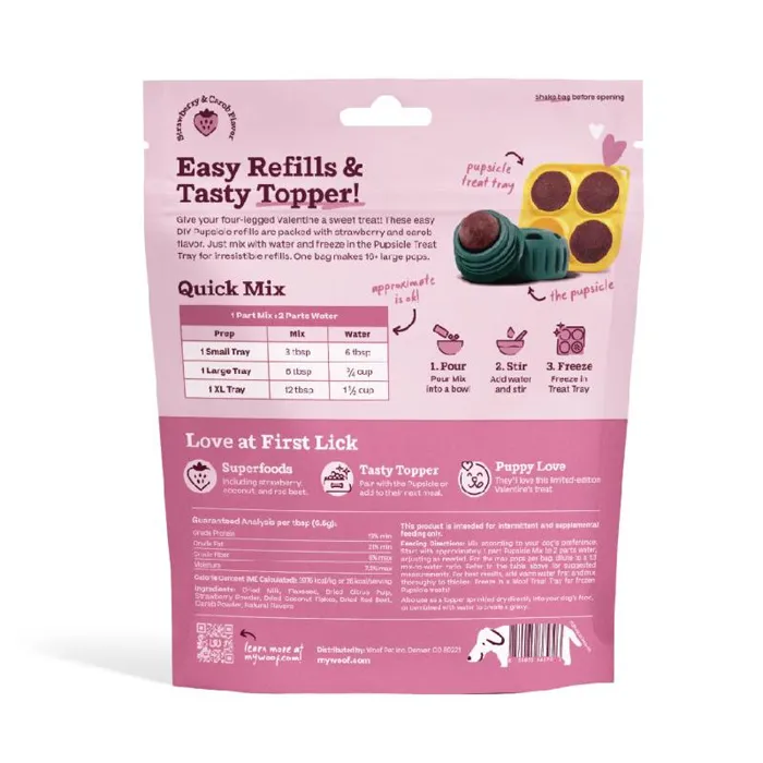 Woof Dog Treat Pupsicle Treat Mix Berry Crush 5.5 Oz