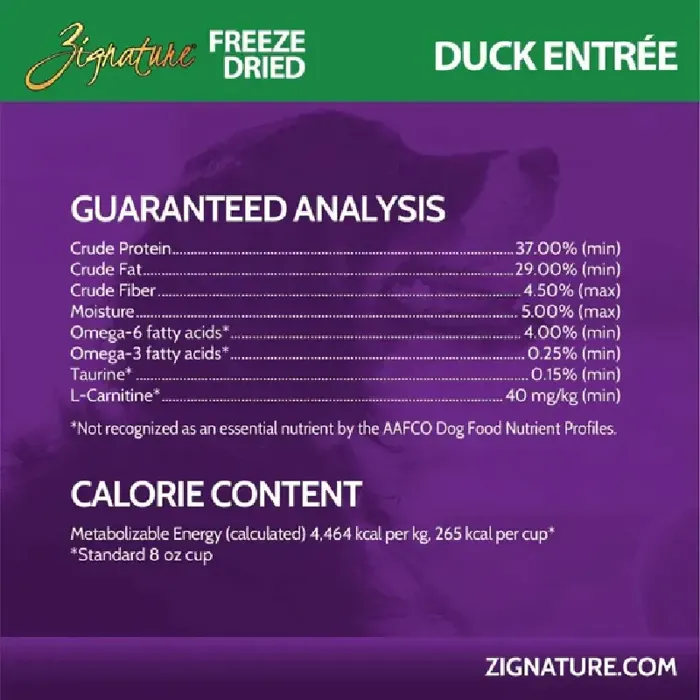 Zignature FD Duck Entree 4oz