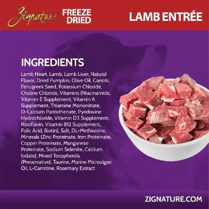 Zignature FD Lamb Entree 4oz