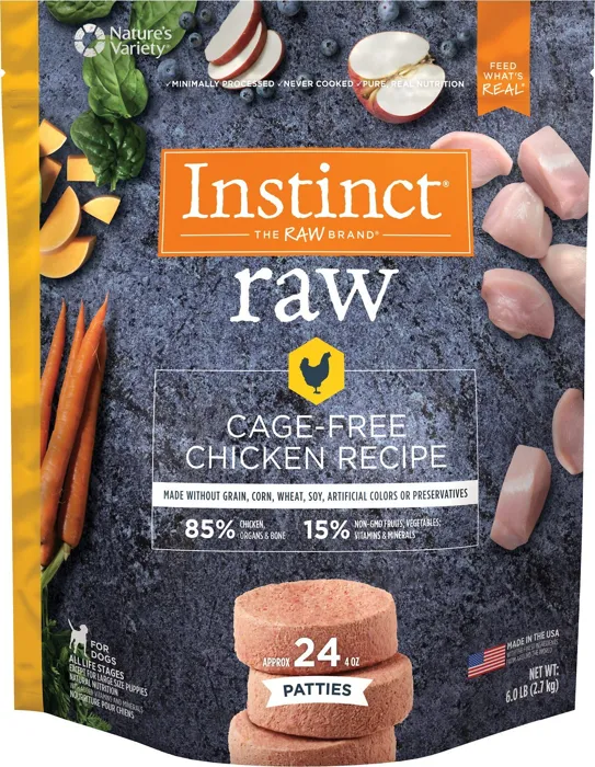 Instinct Frzn Raw Patties Gf Cage-free Chkn 6-lb
