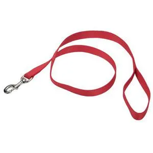 Single Ply Dog Leash - Red 3/4" X 6'
