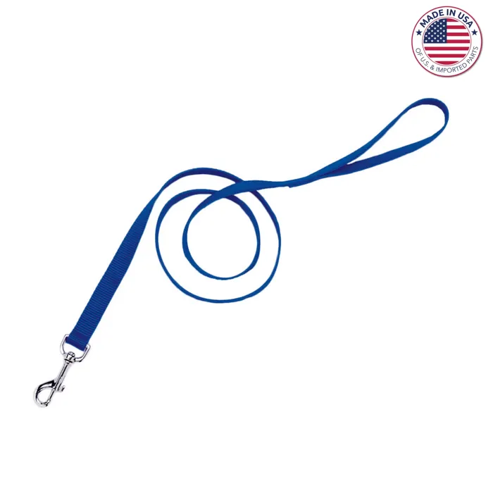 Single Ply Dog Leash - Blue 3/4" X 6'