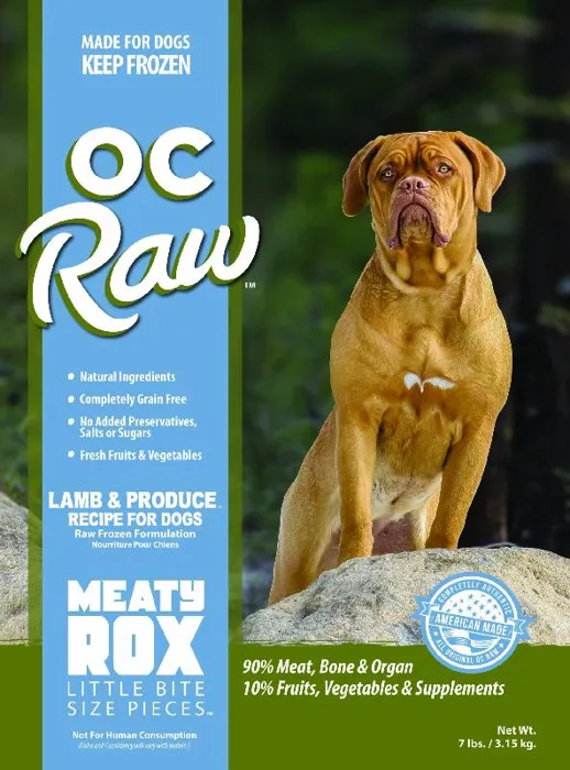 OC Raw Dog Frozen Lamb & Produce Rox 7#
