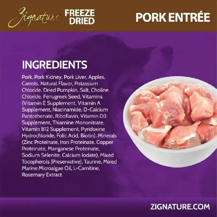Zignature FD Pork Entree 4oz