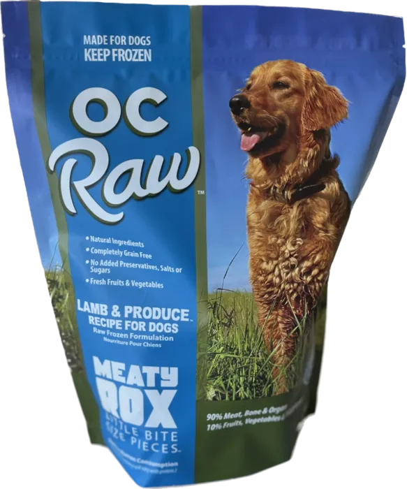 OC Raw Dog Frozen Lamb & Produce Meaty Rox 3#