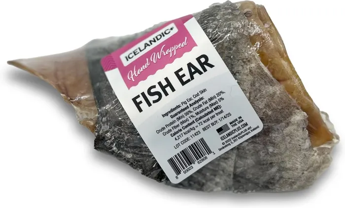 Icelandic+ Fish Ear cod-wrapped pig ear treat package view