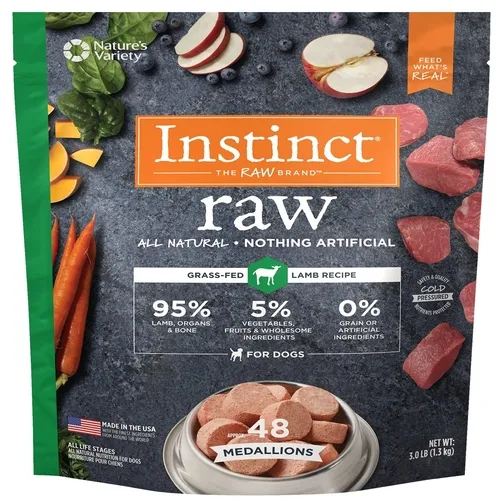 Instinct Frzn Raw Medallions Gf Grass-fed Lmb 3#