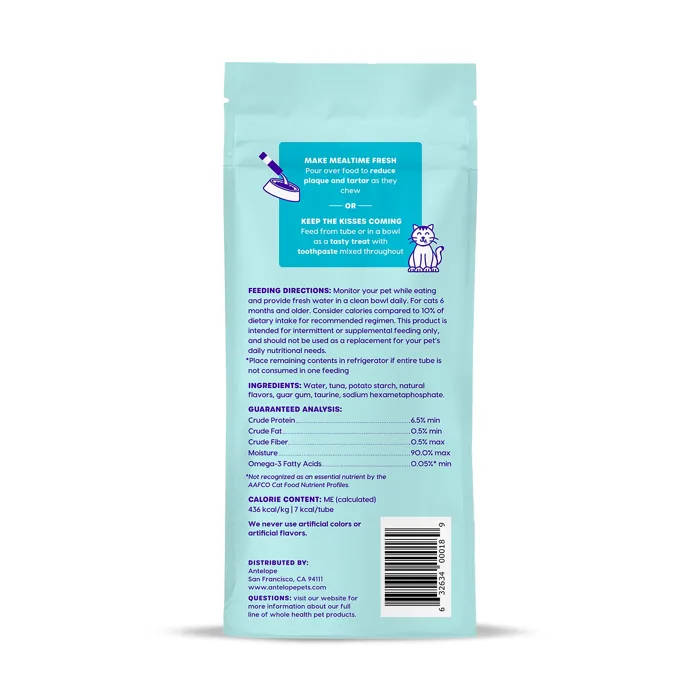 Ark Naturals Kiss Me-Ow Tuna 2 oz pouch back