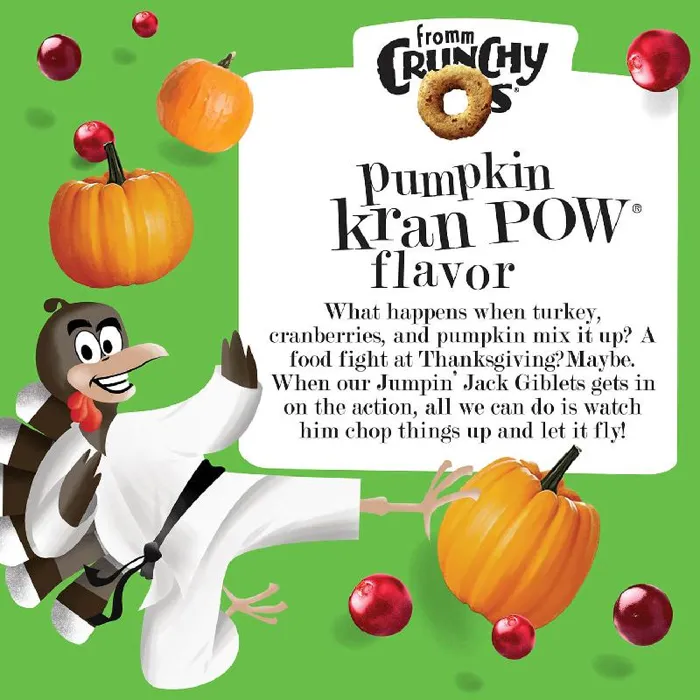 Fromm Dog Treat Crunchy O's Pumpkin Kran Pow 6 Oz