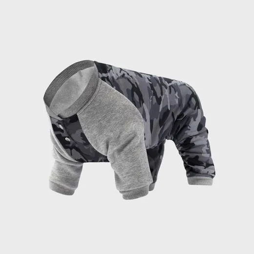 Frosty Fleece Sweatsuit In Black Camo 10"