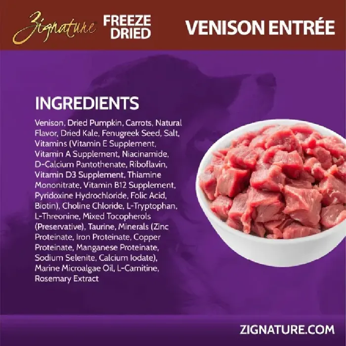 Zignature FD Venison Entree 4oz