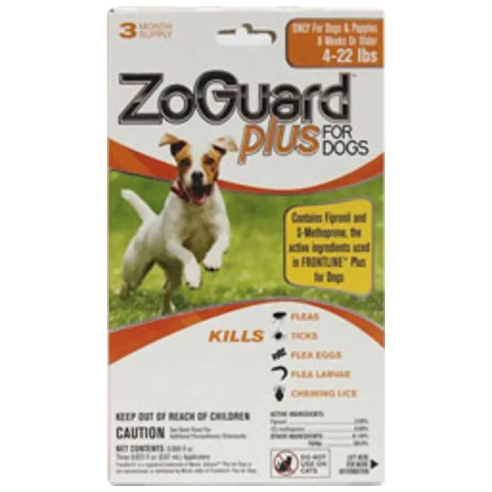 Zoguard Plus For Dogs, 0-22 Lbs, 3 Dose