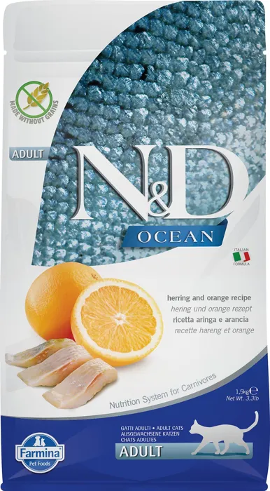 Farmina 3.3 Lb Adult Cat Ocean Herring and Orange