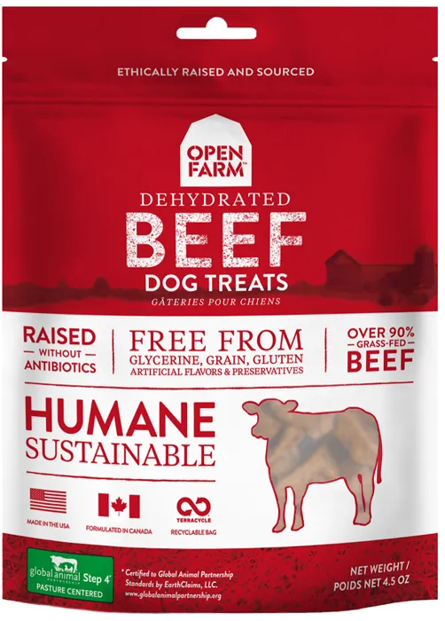 Open Farm Dog Dehydrated Beef Treat 4.5oz
