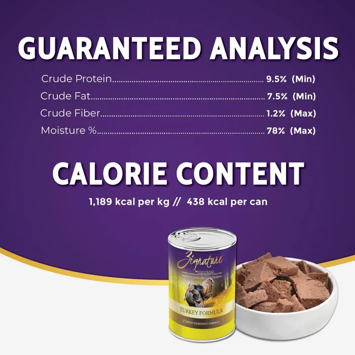 Zignature Turkey Dog Can 13oz