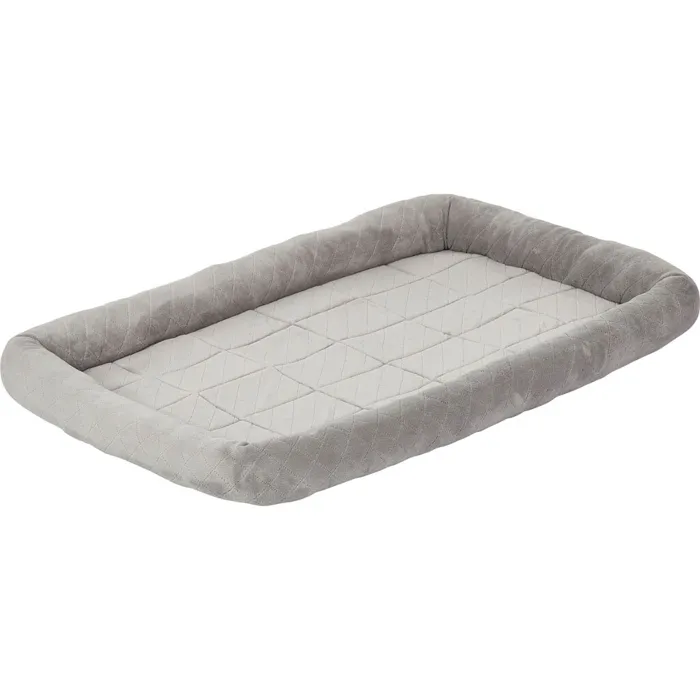 Quiet Time Bed Deluxe Diamond Stitch Gray 48-in