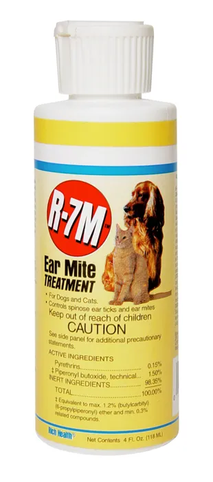 R-7m Ear Mite Treatment For Dogs & Cats 4 Oz