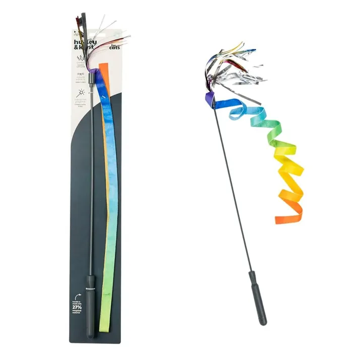 Huxley & Kent Dance & Lure Cat Wand Rainbow