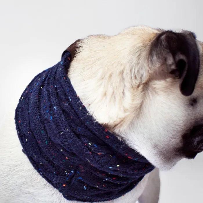 Cambridge Cableknit Scarf In Navy Small