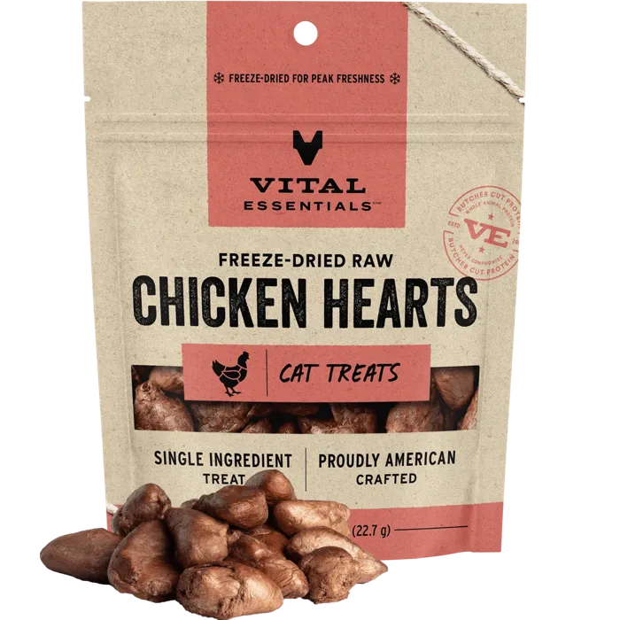 VE Cat Chicken Hearts FD Treat 0.8oz
