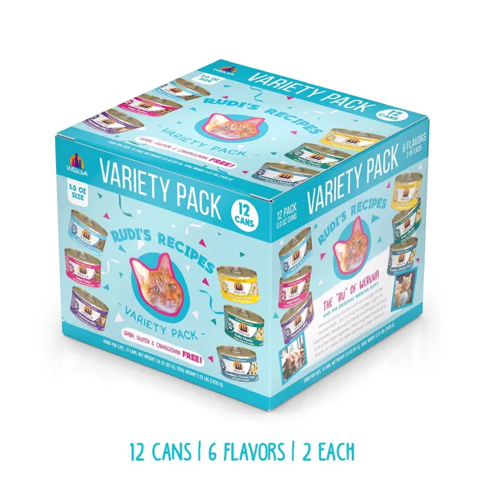 Weruva Cat Rudi Recipe Variety Pack 12pk/3oz