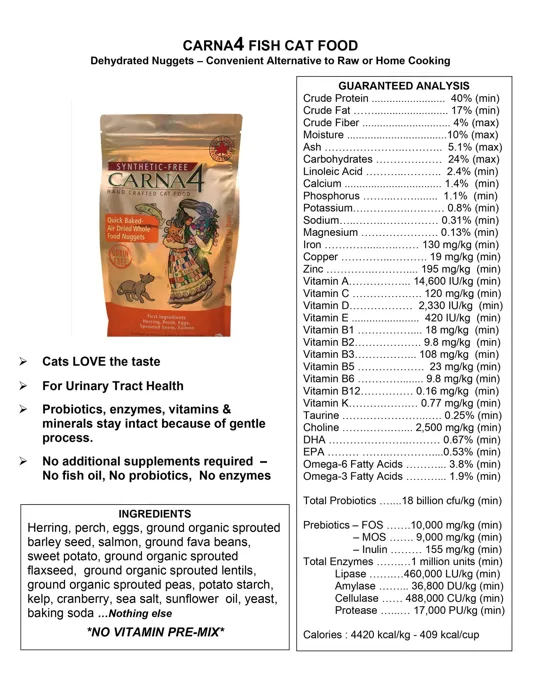 Carna4 Cat Grain Free Fish 4#